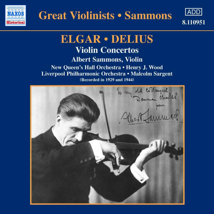 Sammons: - ELGAR / DELIUS: Violin Concertos - 8110951