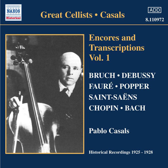Various Composer - CASALS, Pablo: Encores and Transcriptions, Vol. 1 - 8110972