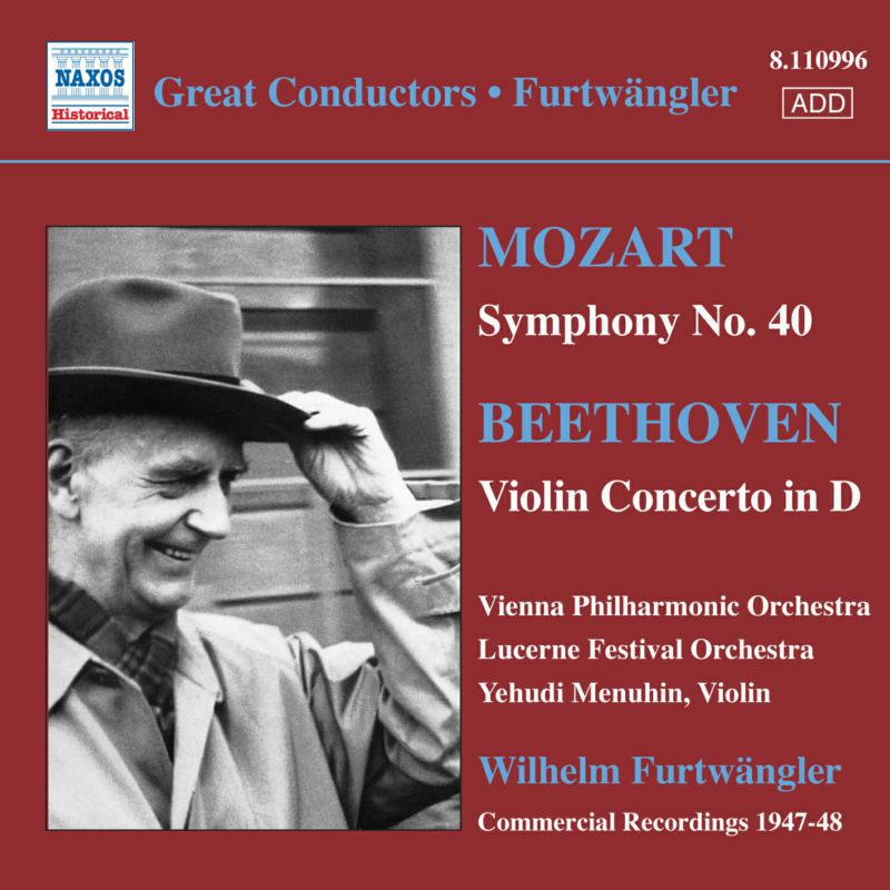 Menuhin:Vienna Po:Furtwangler - MOZART: Symphony No. 40 - 8110996