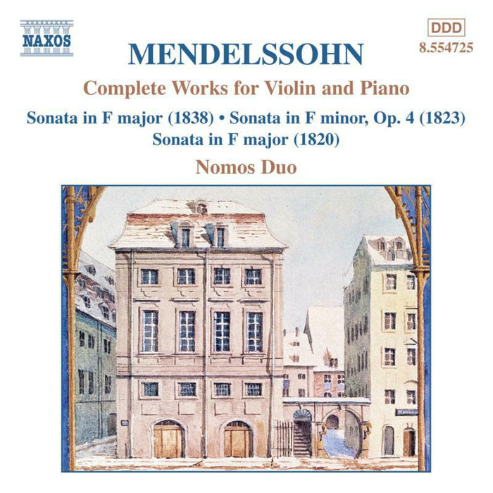 Nomos Duo - MENDELSSOHN: Works for Violin and Piano - 8554725