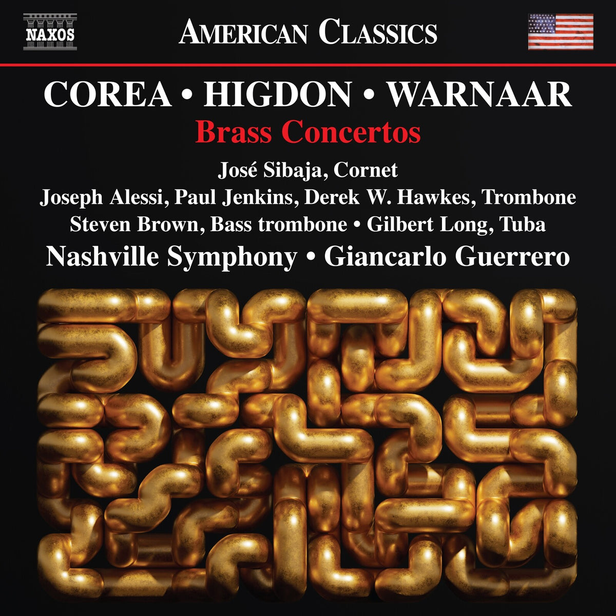 Jose Sibaja; Joseph Alessi; Paul Jenkins; Derek W. Hawkes; Steven Brown; Gilbert Long; Nashville Symphony; Giancarlo Guerrero - Chick Corea; Jennifer Higdon; Brad Warnaar: Brass Concertos - 8559895