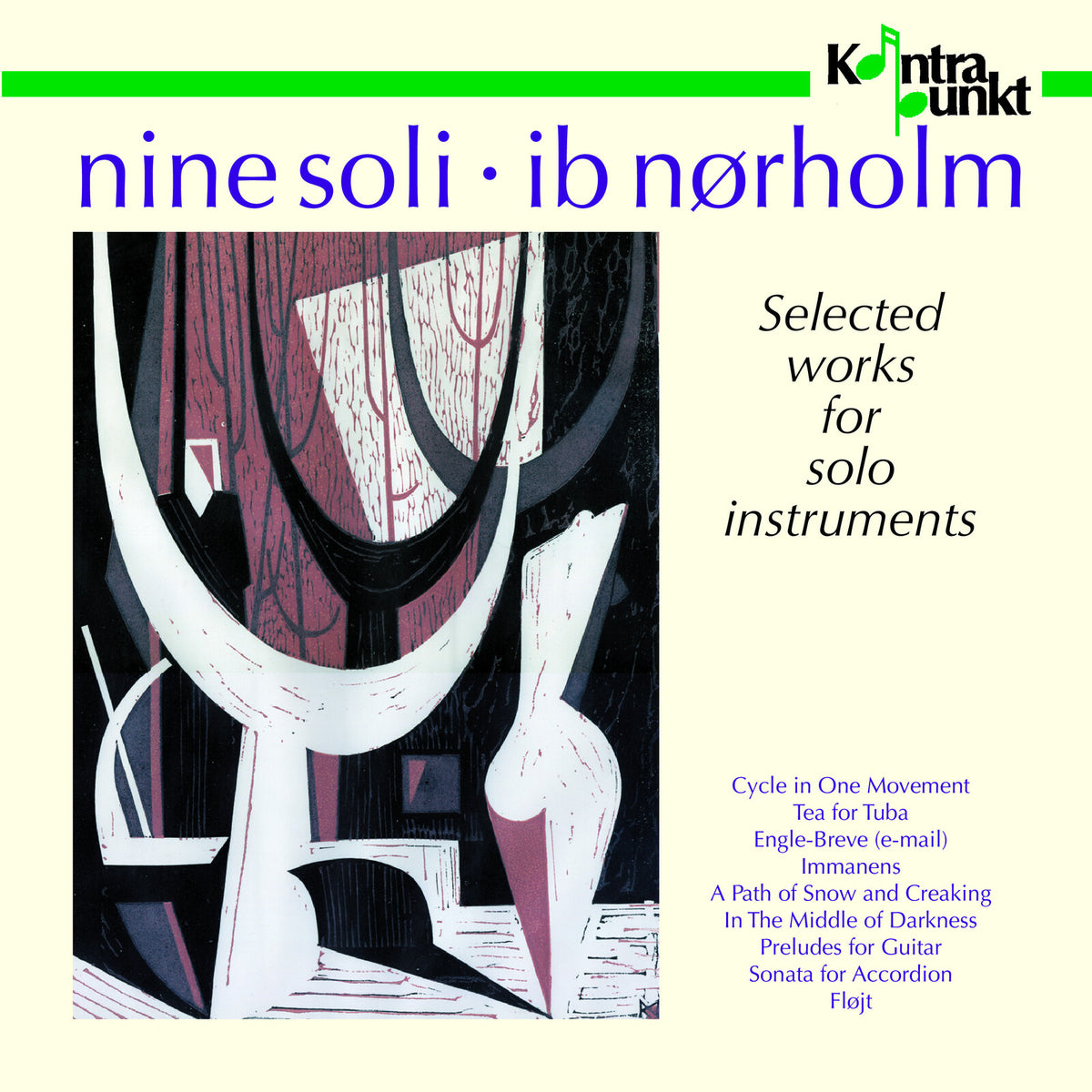 Danish Saxophone Quartet - Nine Soli, Works for Solo Instruments - KON32303