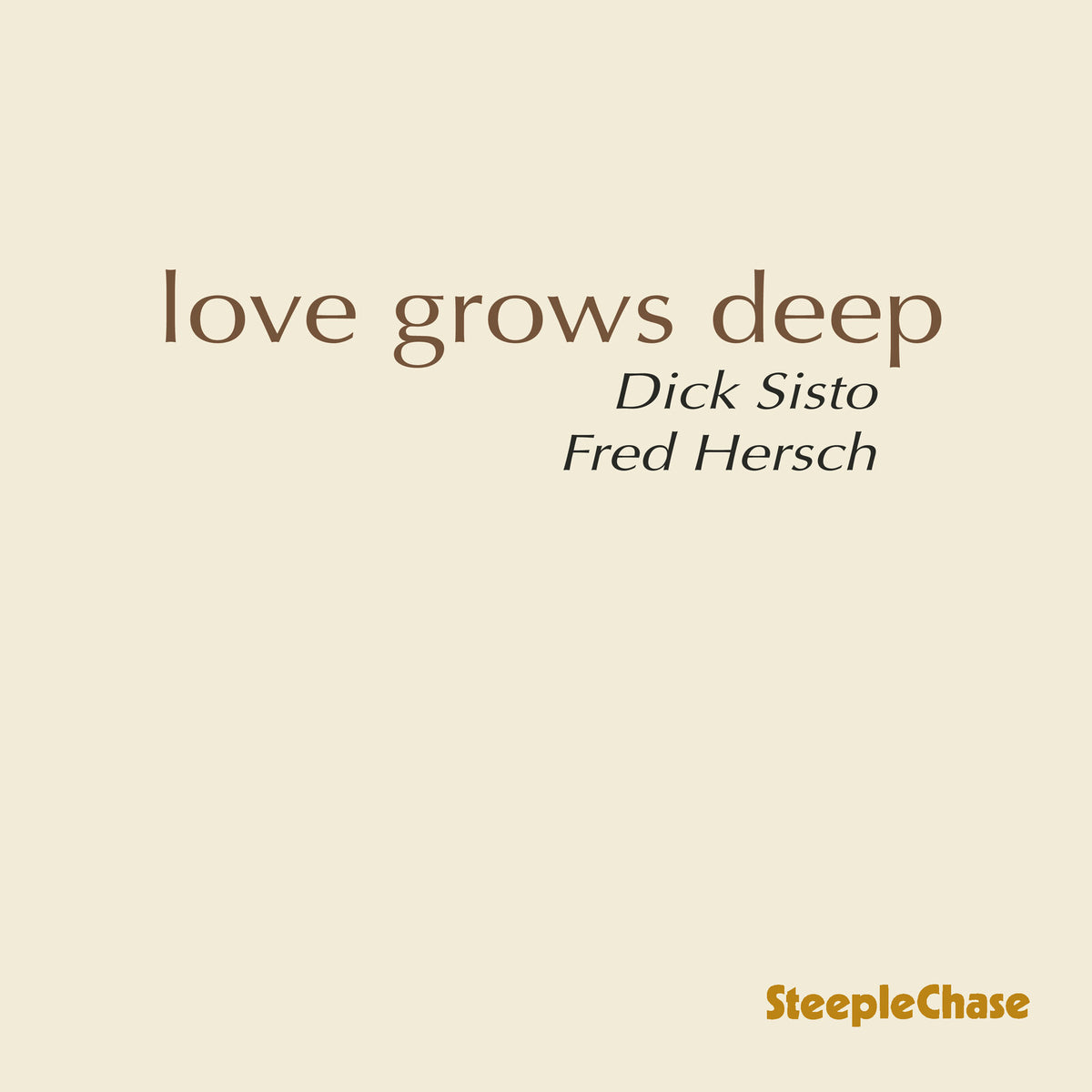 Dick Sisto; Fred Hersch - Dick Sisto & Fred Hersch: Love Grows Deep - SCCD34001