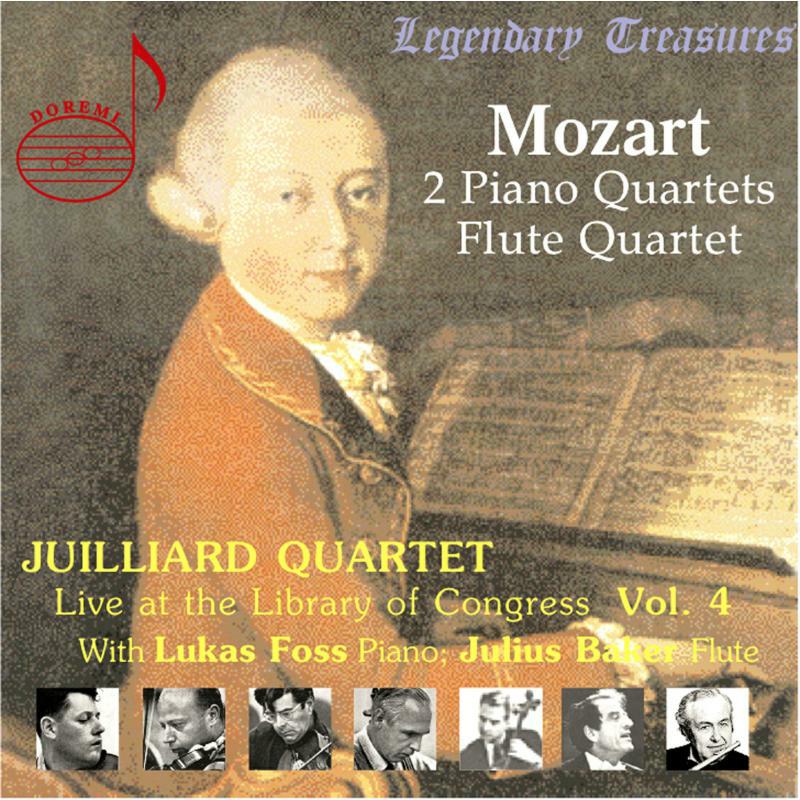 Juilliard Quartet/Foss - Juilliard Quartet Vol. 4: Mozart 2 Piano Quartets & Flute Quartet - DHR5706