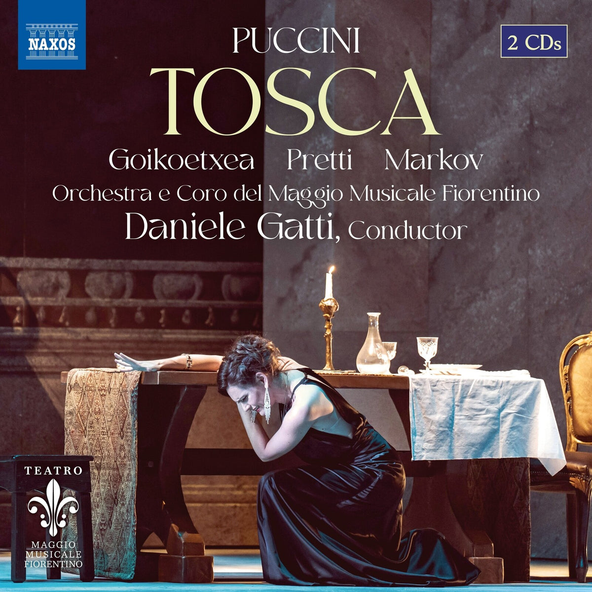 Vanessa Goikoetxea; Piero Pretti; Alexey Markov; Gabriele Sagona; Matteo Torcaso; Oronzo D'Urso; Dario Giorgele; Cesare Filiberto Tenuta; Spartaco Scaffei; Coro di voci bianche dell'Accademia del Maggio Musicale Fiorentino; Sara Matteucci; Orchestra e Coro del Maggio Musicale Fiorentino; Lorenzo Fra - Giacomo Puccini: Tosca - 8660607-08