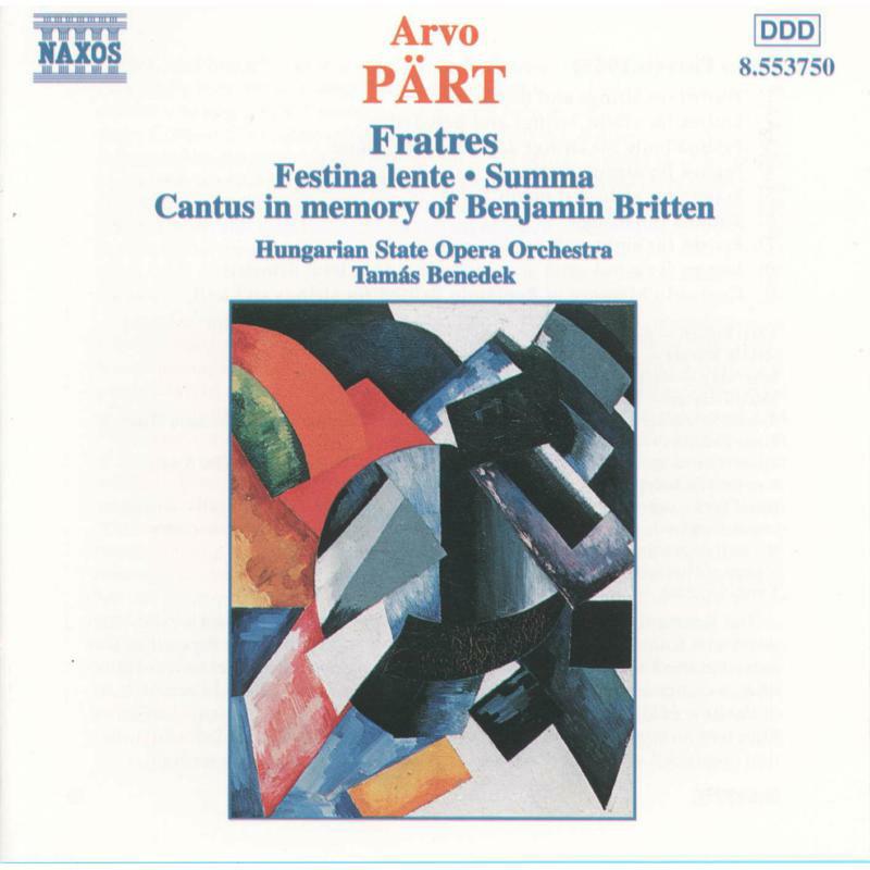 Hung Soo:Benedek - PART: Fratres / Festina Lente / Summa - 8553750