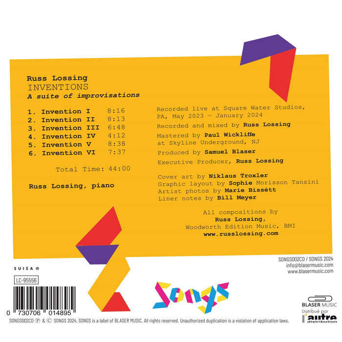 Russ Lossing - Inventions - SONGS002CD