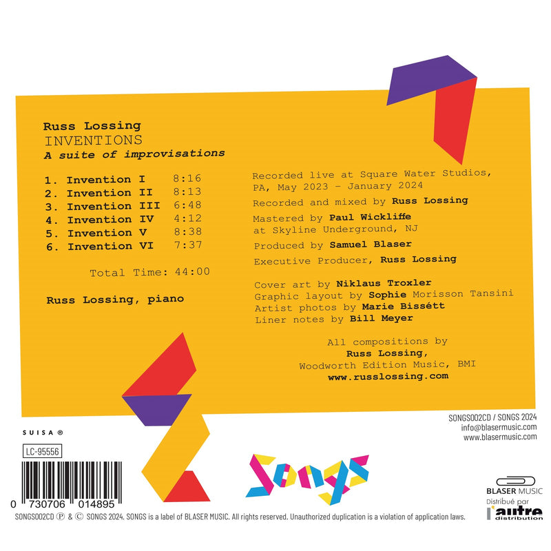 Russ Lossing - Inventions - SONGS002CD