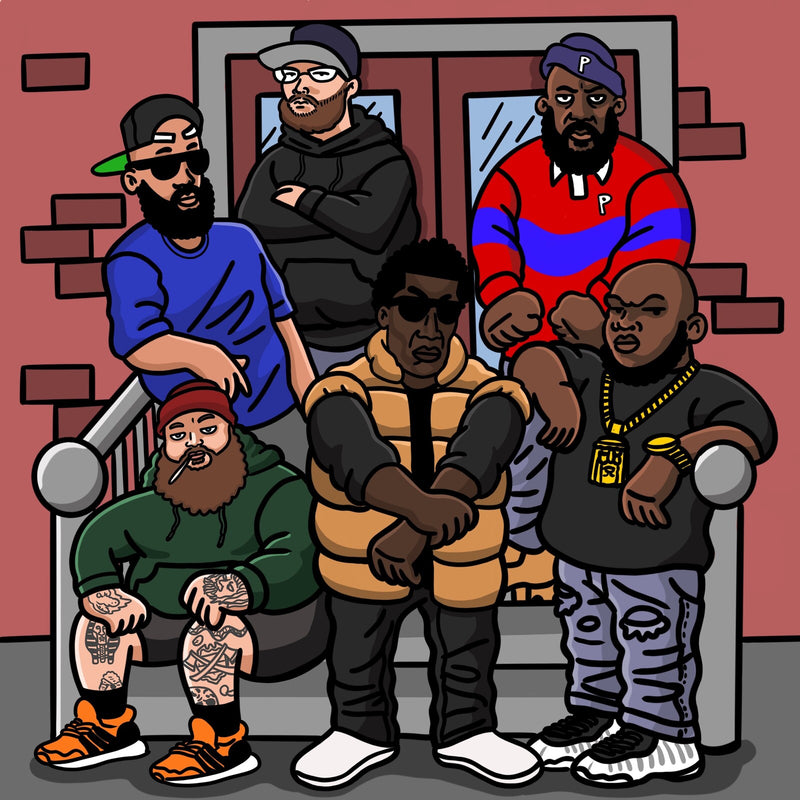 LABBA x PF CUTTIN - 1000LBS b/w WORLD FAMOUS (feat. ACTION BRONSON, MEYHEM LAUREN, SEAN PRICE & more) - TKR190BK