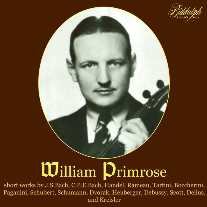 William Primrose Plays - William Primrose plays Baroque sonatas and encore pieces - 85005-2