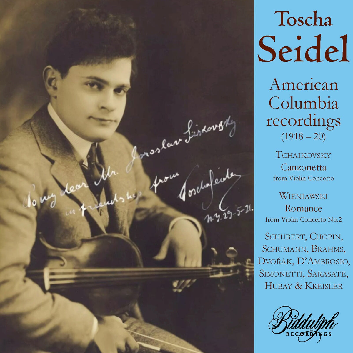 Toscha Seidel - Toscha Seidel: American Columbia Recordings (1918-21) - 85067-2