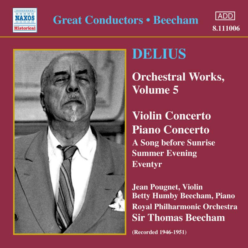 Delius - DELIUS: Violin Concerto / Piano Concerto / Eventyr / A Song before Sunrise - 8111006