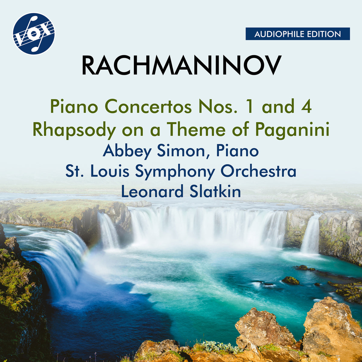 St. Louis Symphony Orchestra; Abbey Simon; Leonard Slatkin - Sergey Rachmaninov: Piano Concertos Nos. 1 & 4; Rhapsody on a Theme of Paganini - VOX-NX-3030CD