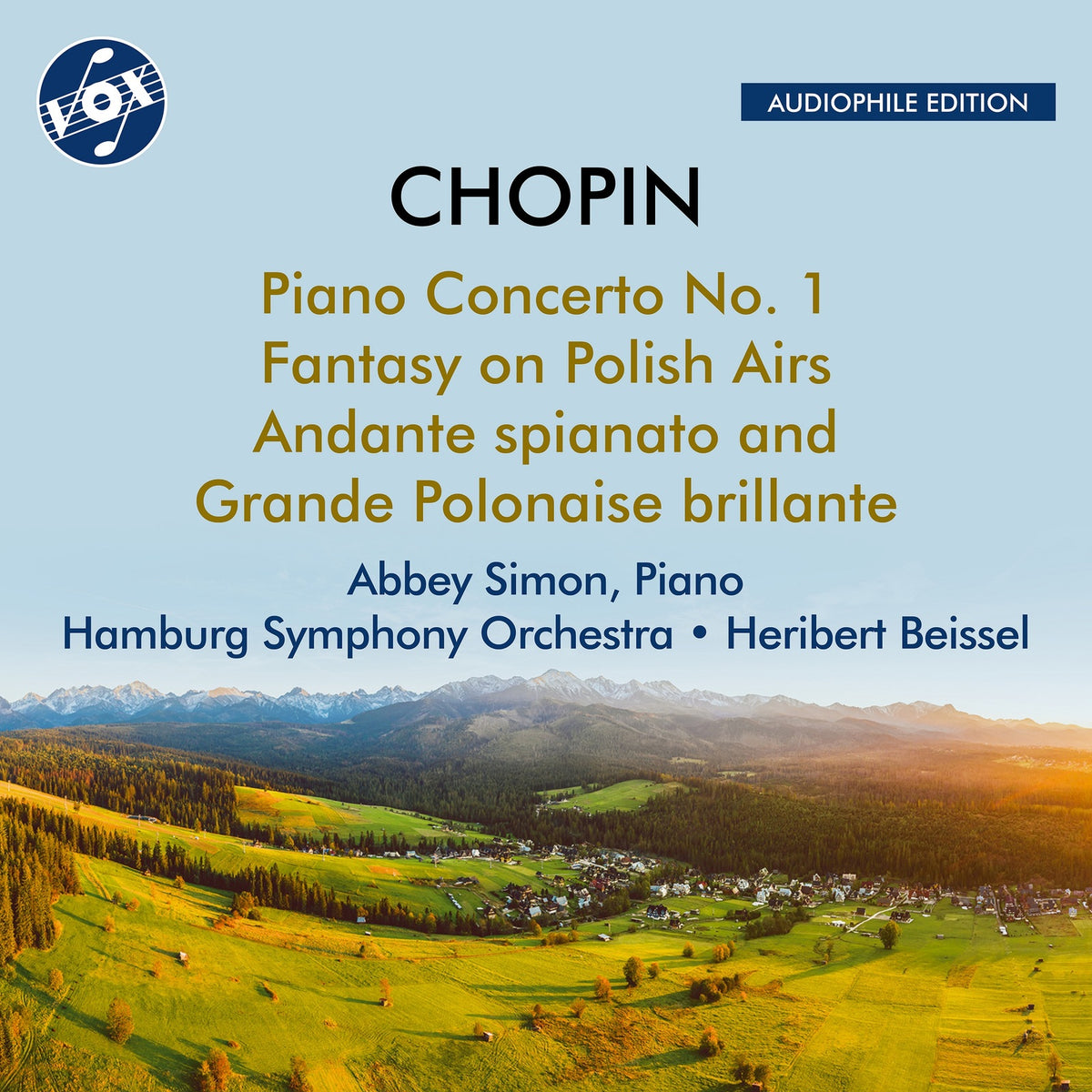 Hamburg Symphony Orchestra; Abbey Simon - Fryderyk Chopin: Piano Concerto No. 1, Fantasy on Polish Airs & Andante spianato and Grande Polonaise brillante - VOX-NX-3032CD