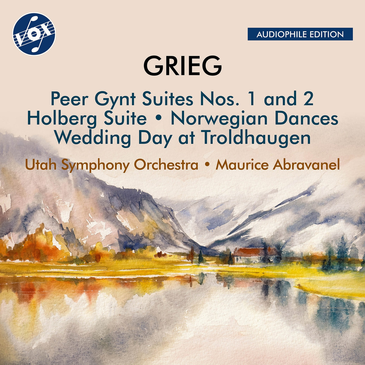 Utah Symphony Orchestra; Maurice Abravanel - Edvard Grieg: Peer Gynt Suites Nos. 1 & 2; Holberg Suite; Norwegian Dances; Wedding Day at Troldhaugen - VOX-NX-3039CD