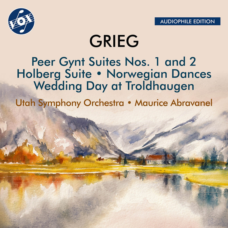 Utah Symphony Orchestra; Maurice Abravanel - Edvard Grieg: Peer Gynt Suites Nos. 1 & 2; Holberg Suite; Norwegian Dances; Wedding Day at Troldhaugen - VOX-NX-3039CD