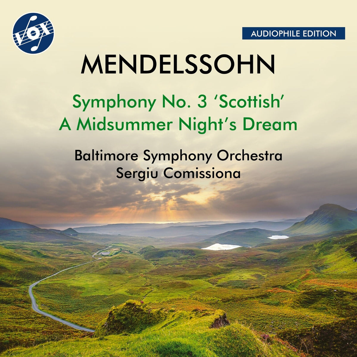 Baltimore Symphony Orchestra; Sergiu Comissiona - Felix Mendelssohn: Symphony No. 3 'Scottish'; A Midsummer Night's Dream - VOX-NX-3046CD