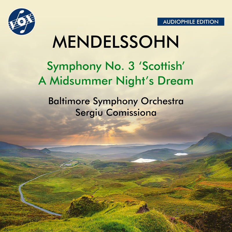Baltimore Symphony Orchestra; Sergiu Comissiona - Felix Mendelssohn: Symphony No. 3 'Scottish'; A Midsummer Night's Dream - VOX-NX-3046CD