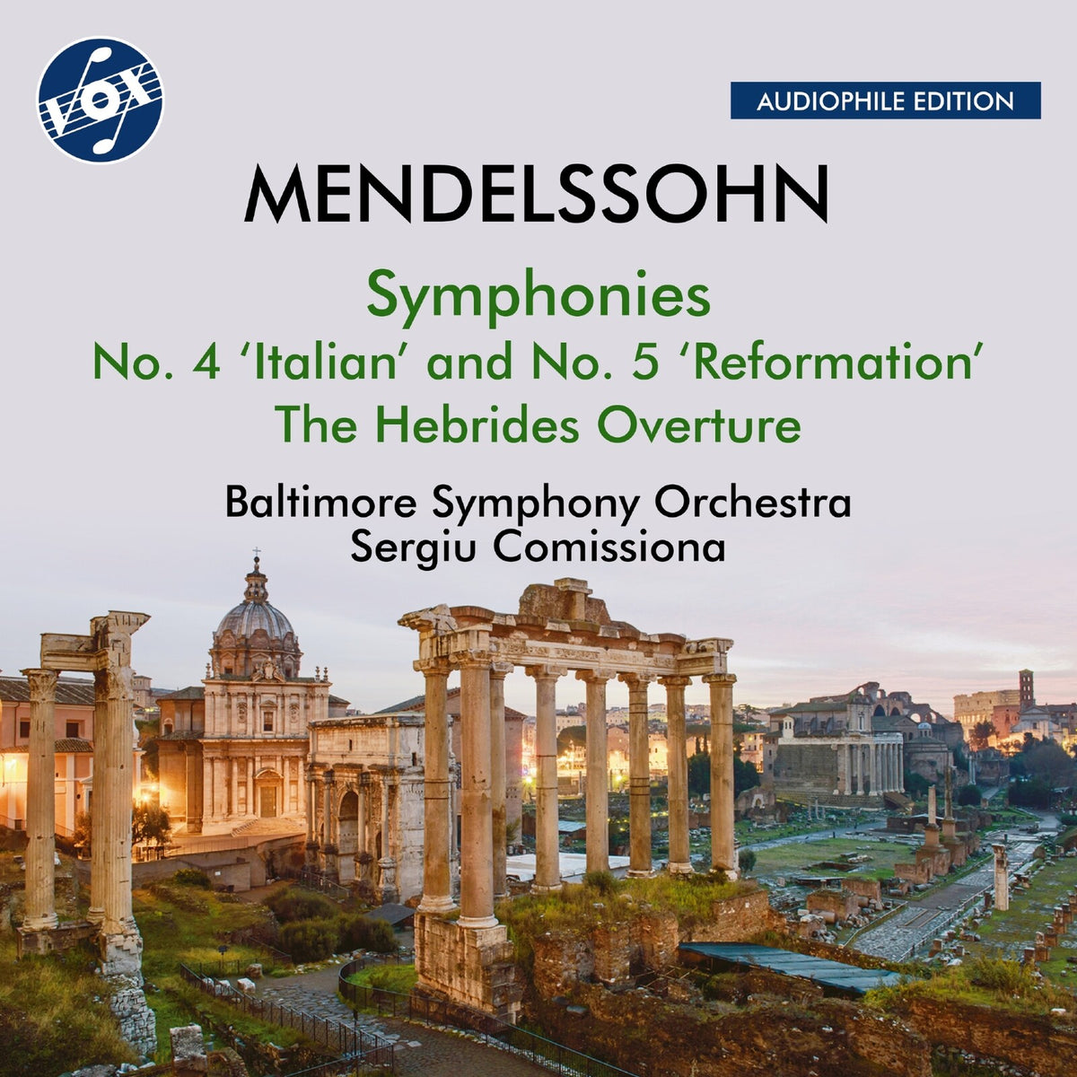 Baltimore Symphony Orchestra; Sergiu Comissiona - Felix Mendelssohn: Symphonies Nos. 4 and 5; The Hebrides Overture - VOX-NX-3047CD