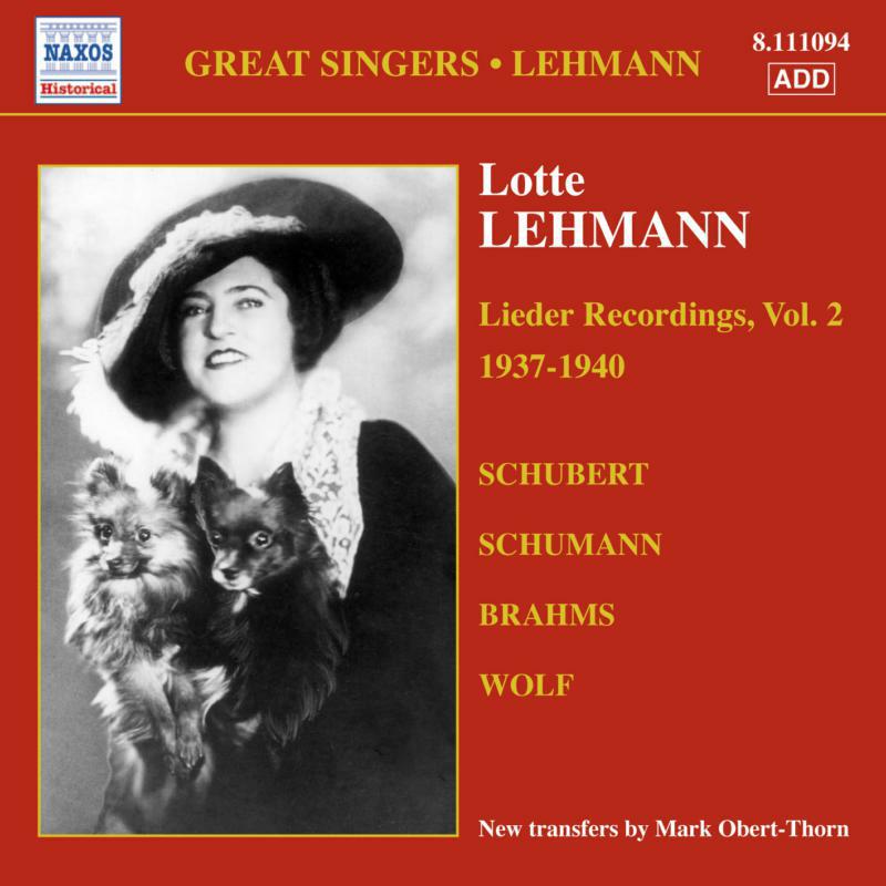 Lotte Lehmann - LEHMANN, Lotte: Lieder Recordings, Vol. 2 - 8111094