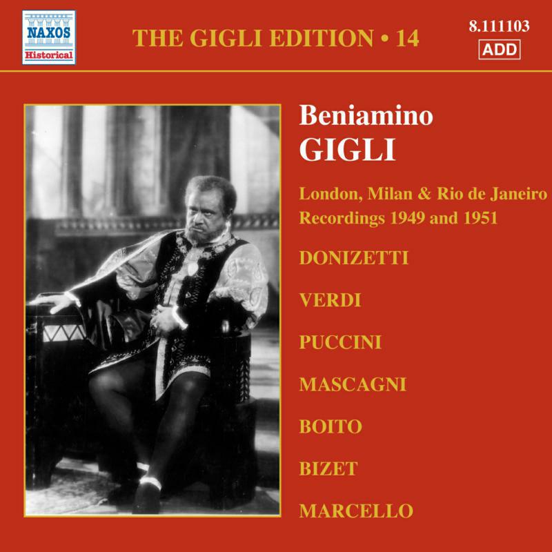 Beniamino Gigli - GIGLI, Beniamino: London, Milan and Rio de Janeiro Recordings - 8111103