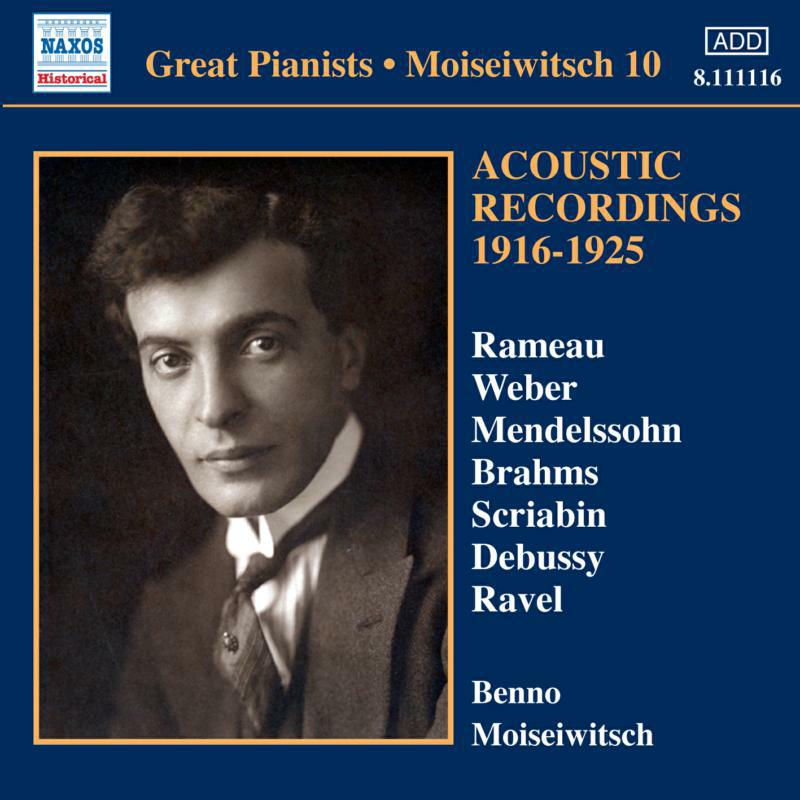 Moiseiwitch - MOISEIWITSCH, Benno: Acoustic Recordings 1916-1925 - 8111116