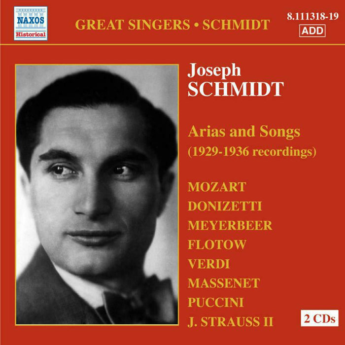 Various - SCHMIDT, JOSEPH: Operatic Songs and Arias Recordings - 8111318-19