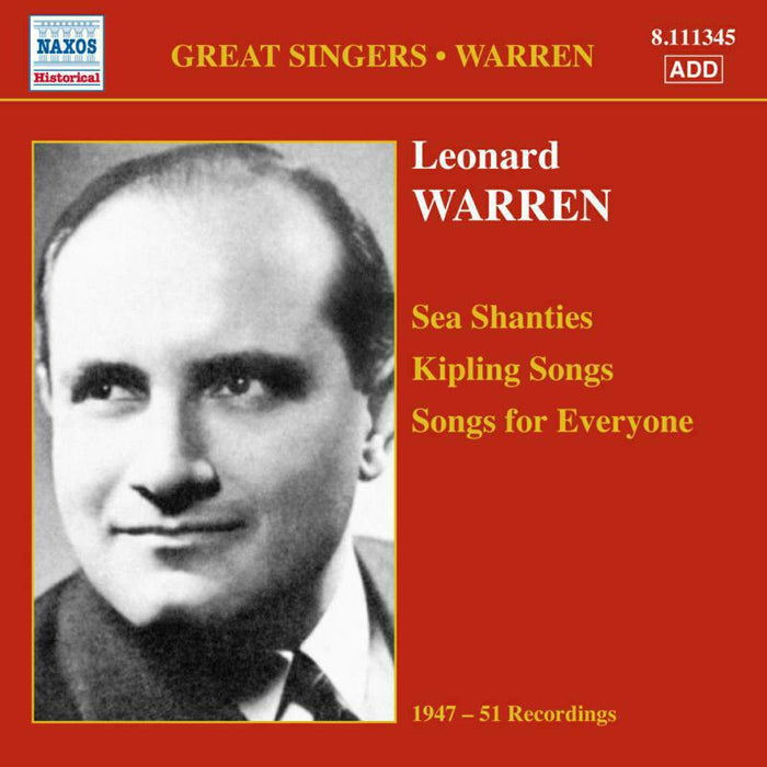 Leonard Warren - Sea Shanties/ Kipling Songs/ Songs for Everyone - 8111345