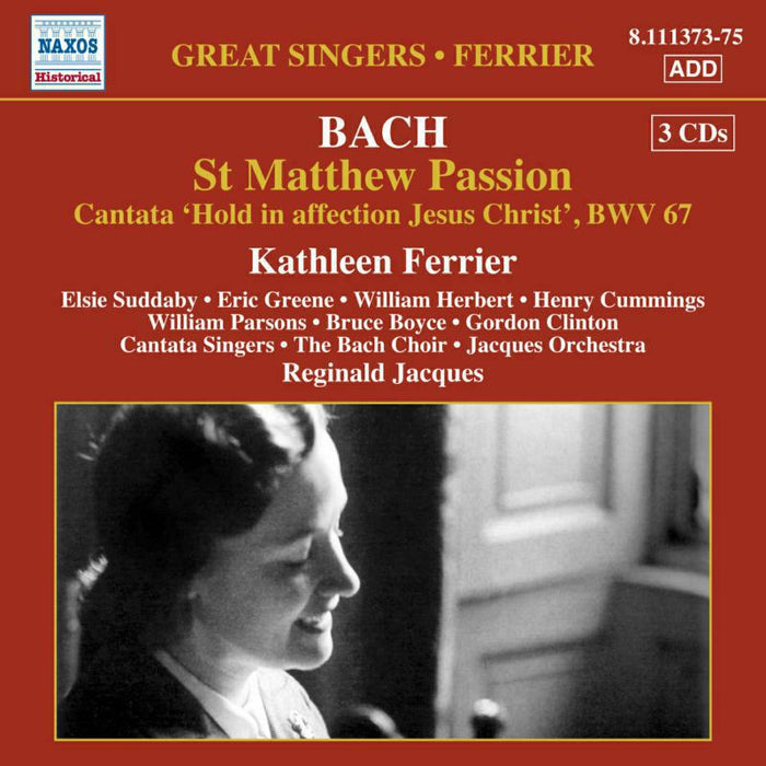 Ferrier:Bach Choir:Jacques - Bach: St Matthew Passion Cant No. 67 - 8111373-75