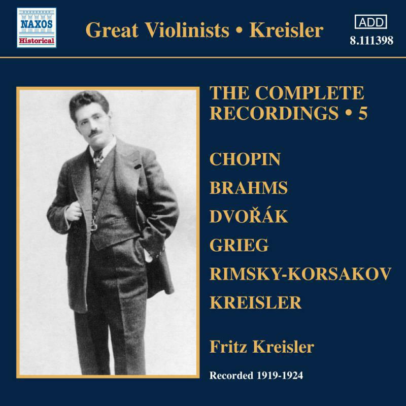 Fritz Kreisler - Kreisler Complete Recordings Vol. 5 - 8111398