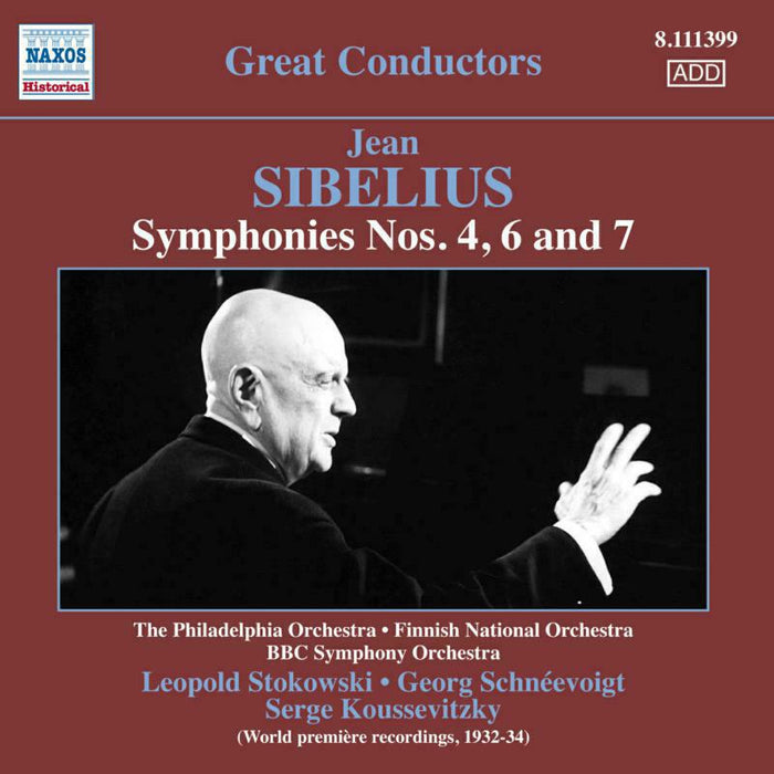 Stokowski:Koussevitsky - Sibelius: Symphonies Nos 4, 6 7 - 8111399