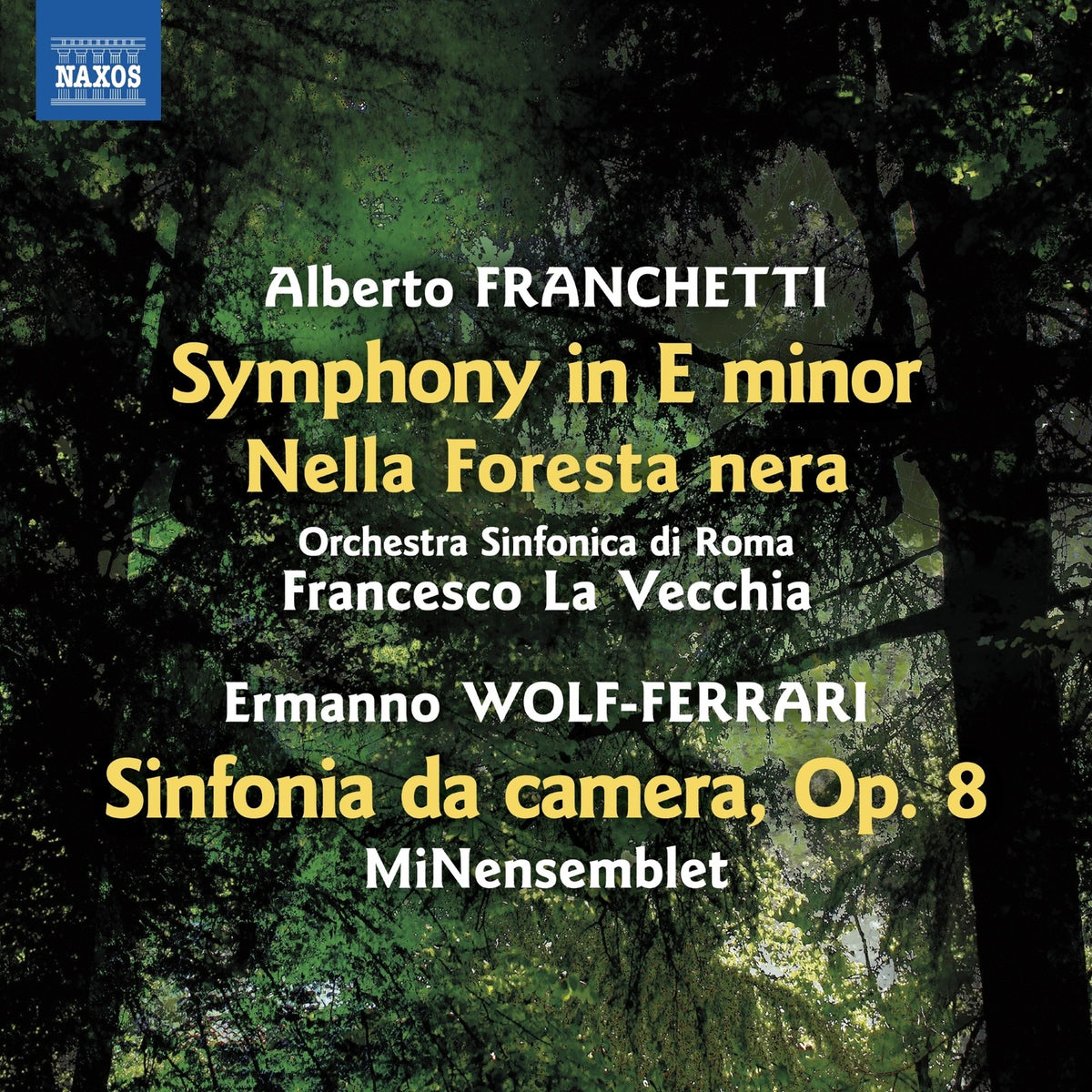 Orchestra Sinfonica di Roma; MiNensemblet; Francesco La Vecchia - Alberto Franchetti: Symphony in E minor; Nella Foresta nera; Ermanno Wolf-Ferrari: Sinfonia da camera, Op. 8 - 8574271