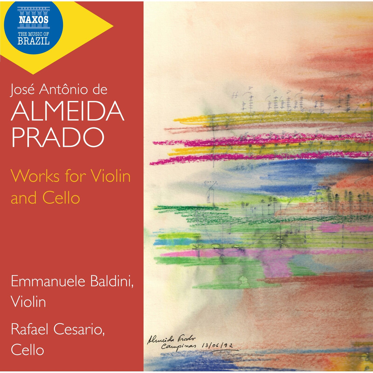 Emmanuele Baldini; Rafael Cesario - Jose Antonio de Almeida Prado: Works for Violin and Cello - 8574459