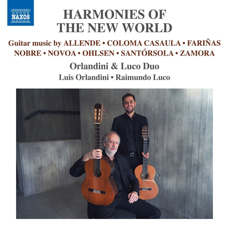 Orlandini & Luco Duo - Harmonies of the New World - Guitar music by Allende; Coloma Casaula; Farinas; Nobre; Novoa; Ohlsen; Santorsola; Zamora - 8579164