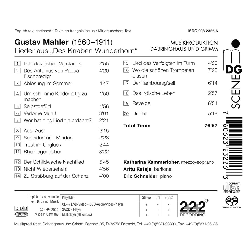 Katharina Kammerloher, Arttu Kataja, Eric Schneider: Gustav Mahler: Des ...