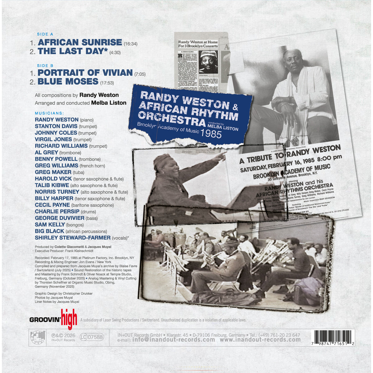 Randy Weston & African Rhythm Orchestra - Brooklyn Academy Of Music 1985 - IOR771651