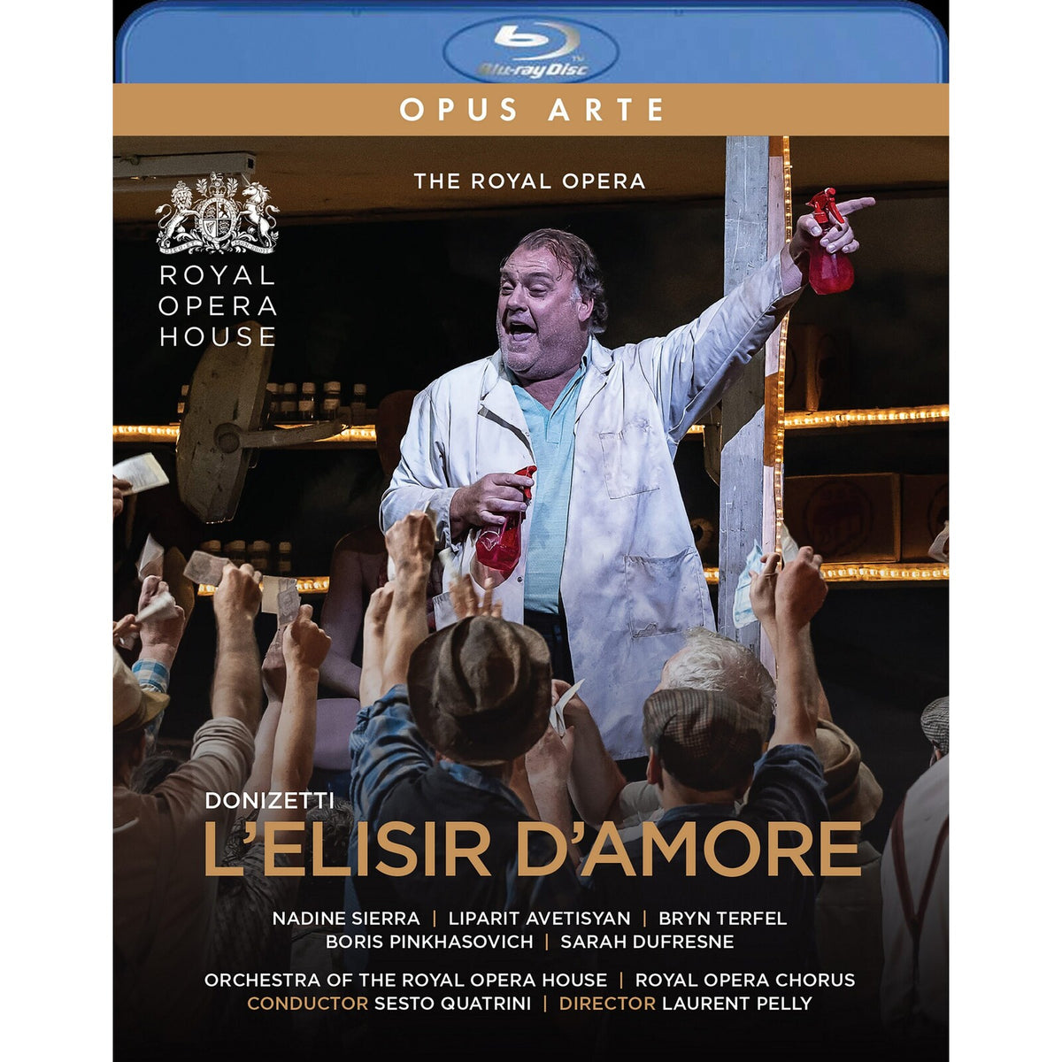 Nadine Sierra; Liparit Avetisyan; Bryn Terfel; Boris Pinkhasovich; Sarah Dufresne; Royal Opera Chorus; Orchestra of the Royal Opera House; Sesto Quatrini - Gaetano Donizetti: L'elisir d'amore - OABD7323D