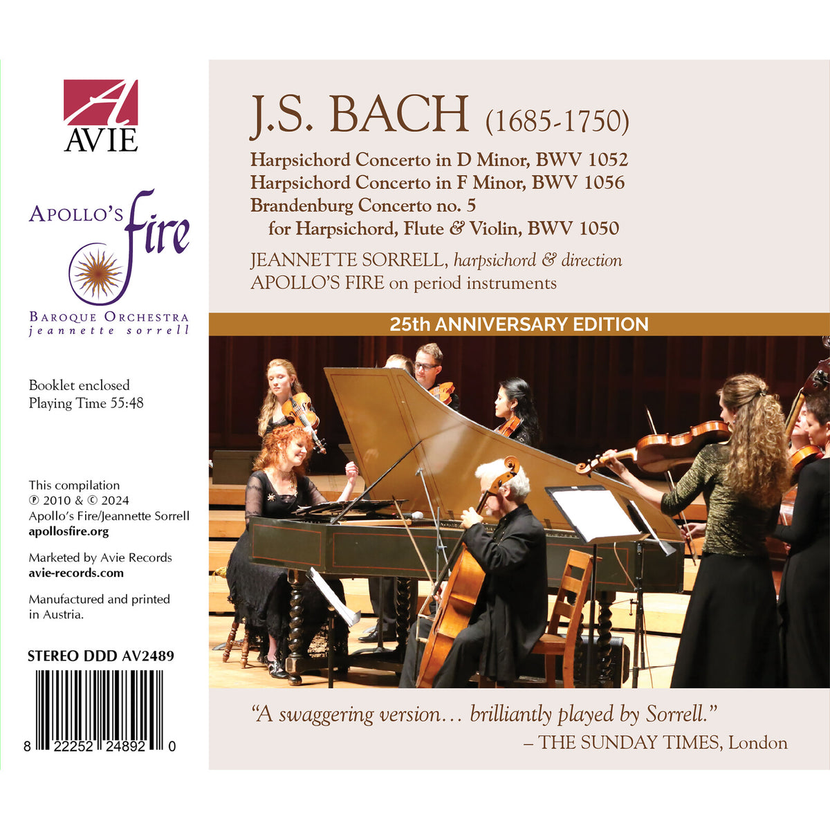 Apollo's Fire; Jeannette Sorrell - Bach: Harpsichord Concertos (25th Anniversary Edition) - AV2489