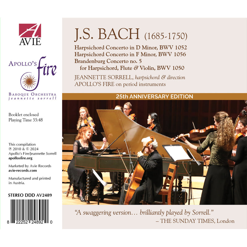 Apollo's Fire; Jeannette Sorrell - Bach: Harpsichord Concertos (25th Anniversary Edition) - AV2489