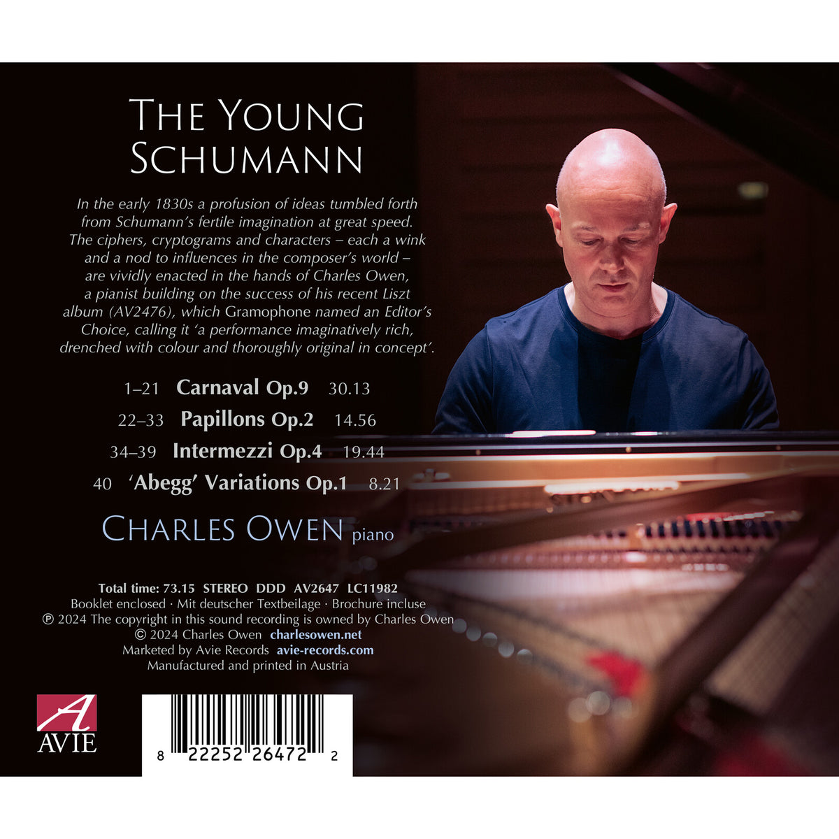 Charles Owen - The Young Schumann: Carnaval * Papillons * Intermezzi * Abegg Variations - AV2647