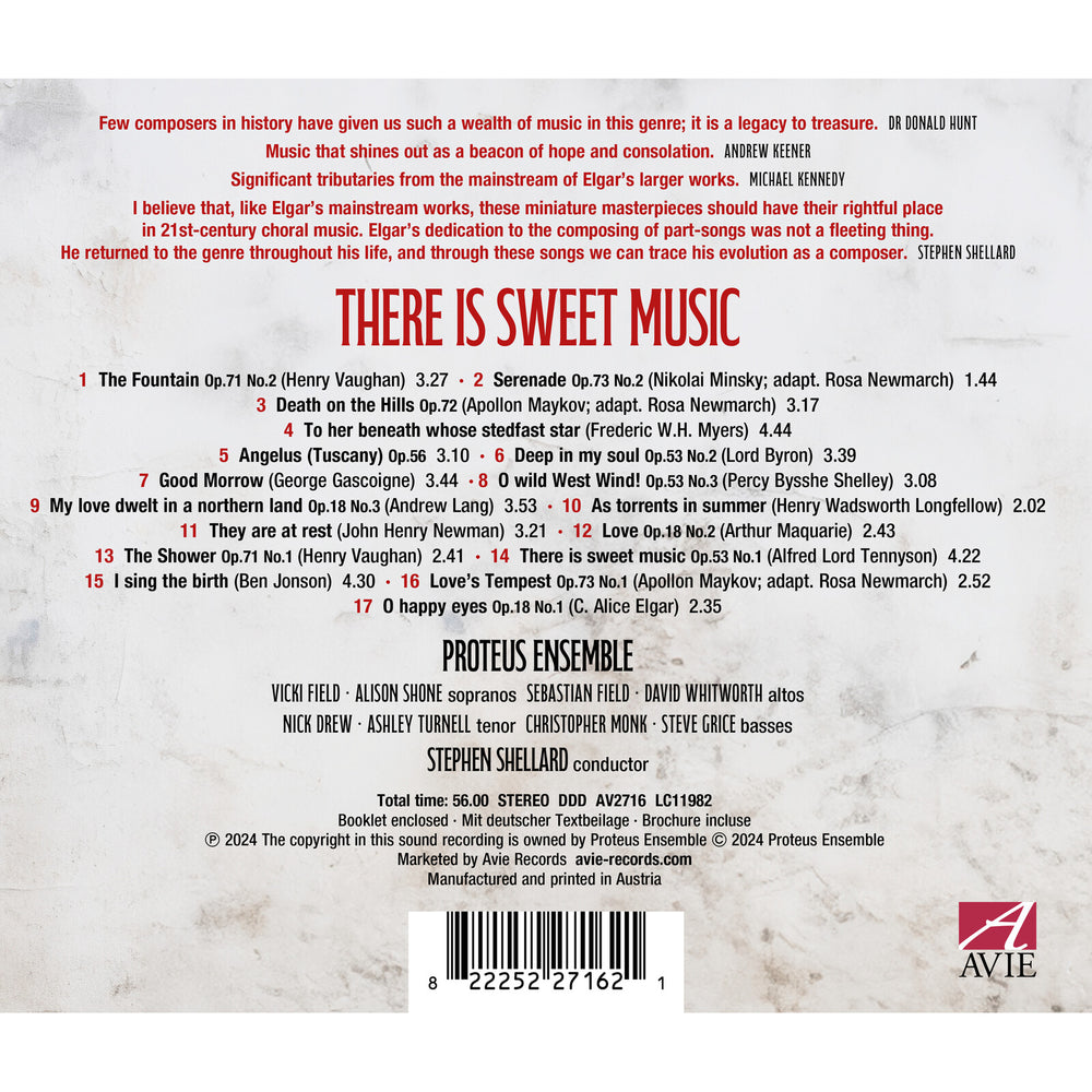Proteus Ensemble; Stephen Shellard: There Is Sweet Music: Part-Songs by ...