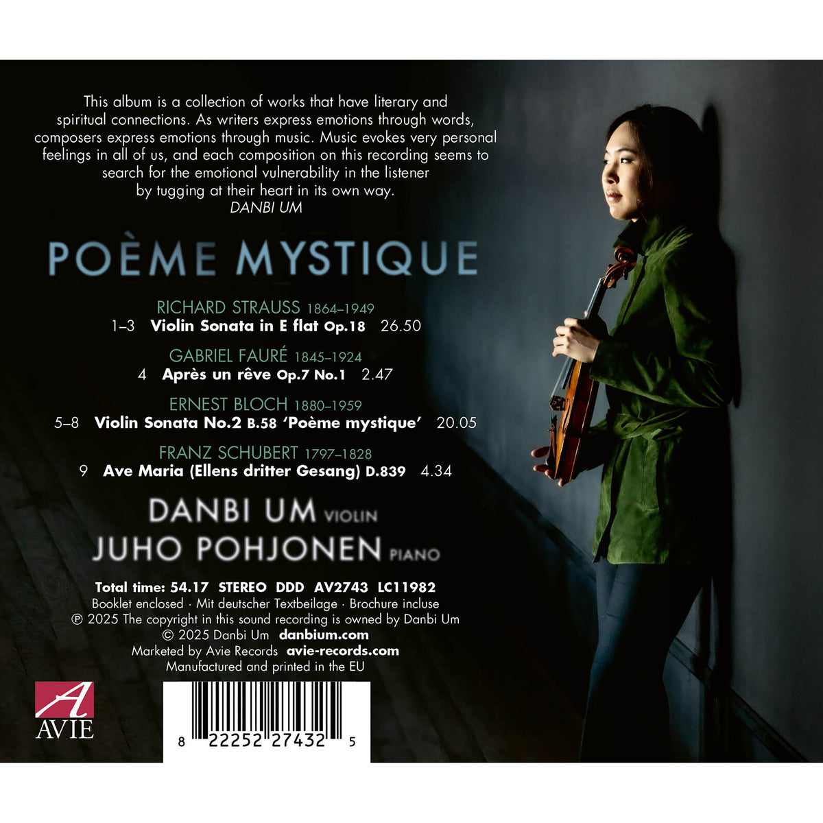 Danbi Um; Juho Pohjonen - Poeme Mystique: Strauss * Bloch * Schubert * Faure - AV2743