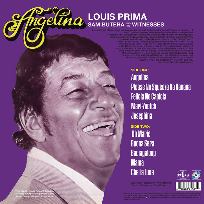 Louis Prima with Sam Butera & The Witnesses - Angelina - RR00011
