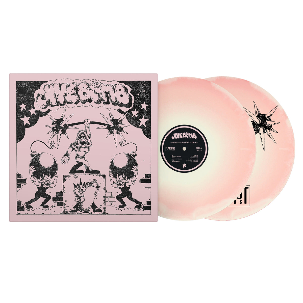 JIVEBOMB - Primitive Desires / Demo (bubblegum pink / white / bone white) - FSR64CV2