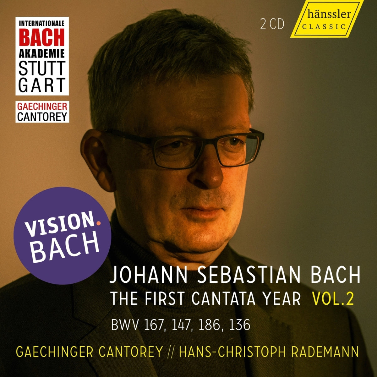 Gaechinger Cantorey; Miriam Feuersinger; Alex Potter; Benedikt Kristjansson; Elisabeth Breuer; Julian Habermann; Matthias Winkhler; Peter Harvey; Hans-Christoph Rademann - VISION.BACH - The First Cantata Year, Vol. 2 (BWV 167, 147, 186, 136) - HC23026