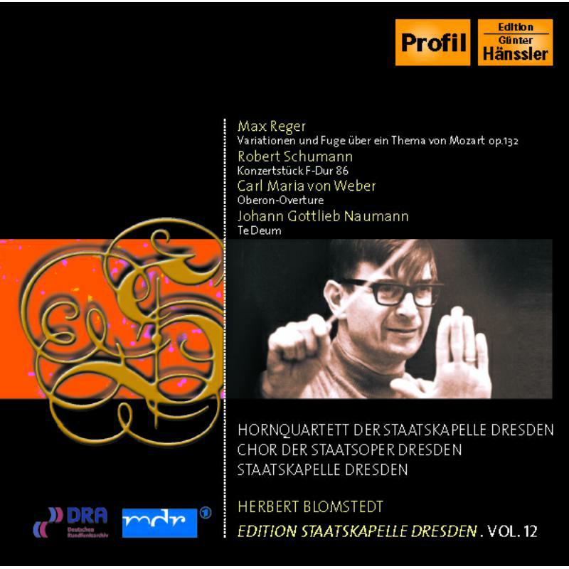 Staatskapelle Dres:Blomstedt - REGER: Variations and Fugue on a Theme of Mozart / SCHUMANN: Conzertstuck in F major for 4 Horns - PH07003