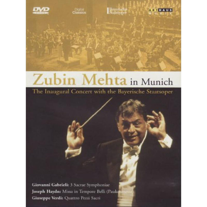 Orchestra Of The Bavarian State Opera, Zubin Mehta (Conductor), Claes-Hakan Ahnsjo, Angela-Maria Blasi, Silvia Fichtl, Martin Gantner, Barrie Gavin - Zubin Mehta In Munich: Music Of Giuseppe Verdi, Joseph Haydn, Giovanni Gabrieli - 100428