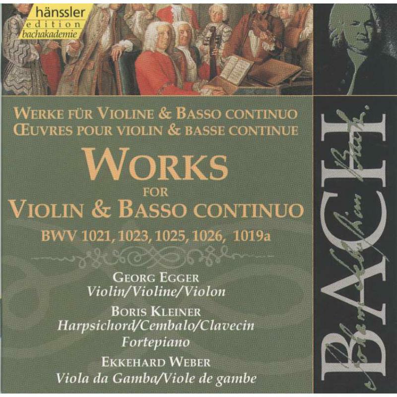 Egger Kleiner Weber - Bach: Works for Violin & Basso Continuo - 92123