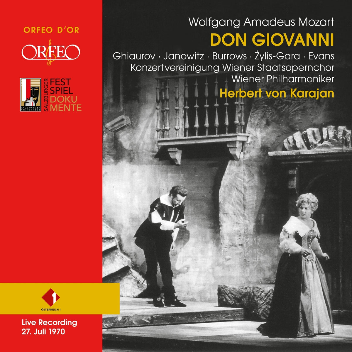 Nicolai Ghiaurov; Victor von Halem; Gundula Janowitz; Stuart Burrows; Teresa Zylis-Gara; Geraint Evans; Rolando Panerai; Olivera Miljakovic; Konzertvereinigung Wiener Staatsopernchor; Wiener Philharmoniker; Herbert von Karajan - Wolfgang Amadeus Mozart: Don Giovanni (1970 Live Recording) - C230113