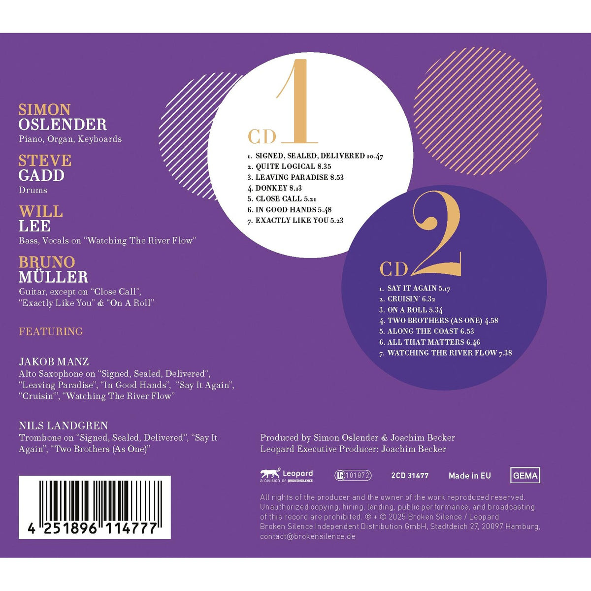 Simon Oslender, Steve Gadd, Will Lee & Bruno Muller - On A Roll - Live - CD31477